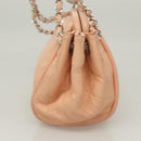 CHANEL Chain Shoulder Bag Lamb Skin Pink Silver CC Auth 130492-4