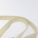 CHANEL Choco Bar Shoulder Bag Caviar Skin White Silver CC Auth 130495-8