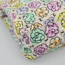 CHANEL Tote Bag Nylon White Silver CC Auth 130496-14