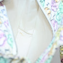 CHANEL Tote Bag Nylon White Silver CC Auth 130496-18