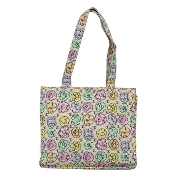 CHANEL Tote Bag Nylon White Silver CC Auth 130496 - 0