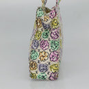 CHANEL Tote Bag Nylon White Silver CC Auth 130496-3