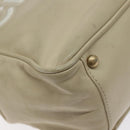 CHANEL Camelia Tote Bag Lamb Skin Beige Gold CC Auth 130497-16