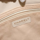 CHANEL Camelia Tote Bag Lamb Skin Beige Gold CC Auth 130497-17