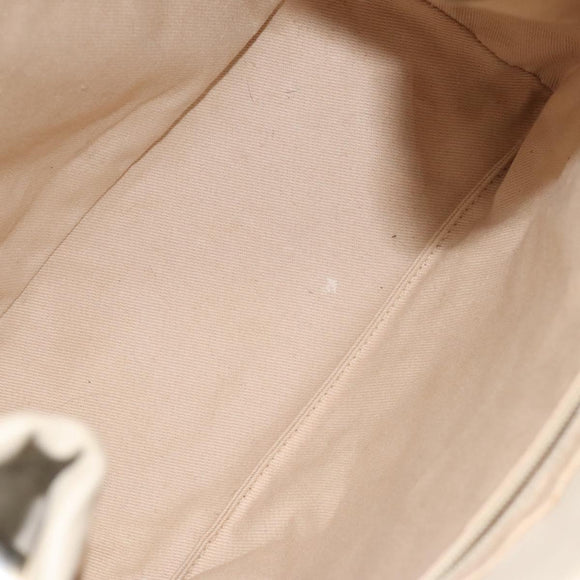 CHANEL Camelia Tote Bag Lamb Skin Beige Gold CC Auth 130497