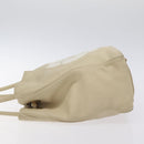 CHANEL Camelia Tote Bag Lamb Skin Beige Gold CC Auth 130497-4