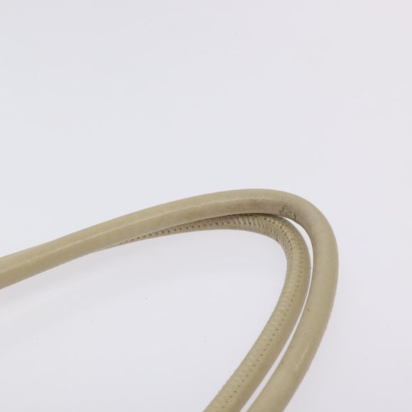 CHANEL Camelia Tote Bag Lamb Skin Beige Gold CC Auth 130497