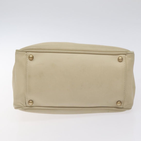 CHANEL Camelia Tote Bag Lamb Skin Beige Gold CC Auth 130497