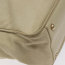 CHANEL Camelia Tote Bag Lamb Skin Beige Gold CC Auth 130498-11