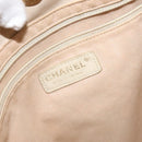CHANEL Camelia Tote Bag Lamb Skin Beige Gold CC Auth 130498-14