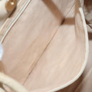 CHANEL Camelia Tote Bag Lamb Skin Beige Gold CC Auth 130498-18