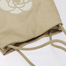 CHANEL Camelia Tote Bag Lamb Skin Beige Gold CC Auth 130498-6