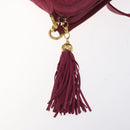 CHANEL Matelasse Shoulder Bag Suede Pink Gold CC Auth 130499-9