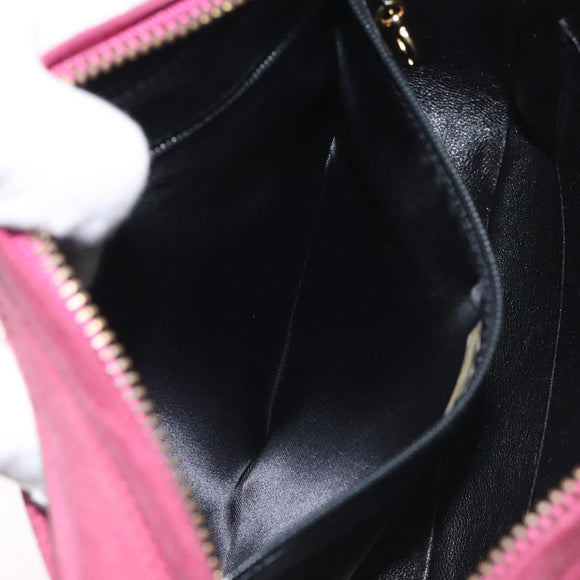 CHANEL Matelasse Shoulder Bag Suede Pink Gold CC Auth 130499