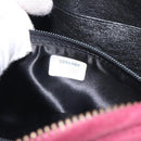 CHANEL Matelasse Shoulder Bag Suede Pink Gold CC Auth 130499-11