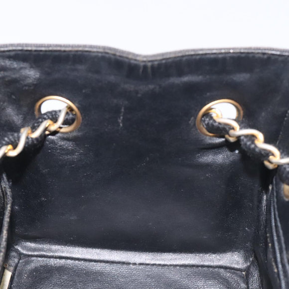 CHANEL Matelasse Chain Hand Bag Raffia Orange Gold CC Auth 130503