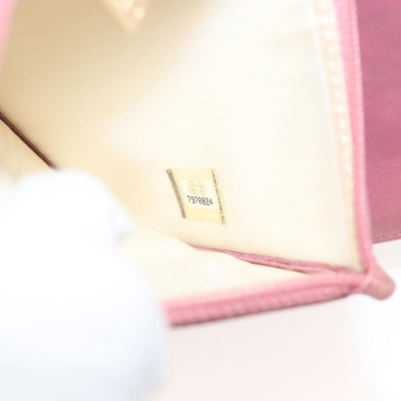 CHANEL Clutch Bag Enamel Pink Gold CC Auth 130506
