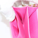 CHANEL Matelasse Chain Shoulder Bag Canvas Pink Gold CC Auth 130507M-20