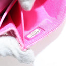 CHANEL Matelasse Chain Shoulder Bag Canvas Pink Gold CC Auth 130507M-21