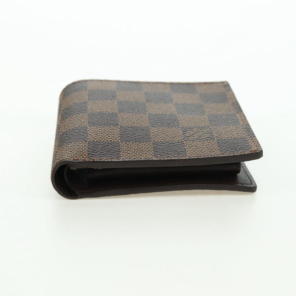 LOUIS VUITTON Damier Ebene Portefeuille Marco Bifold Wallet N61675 Auth 130510