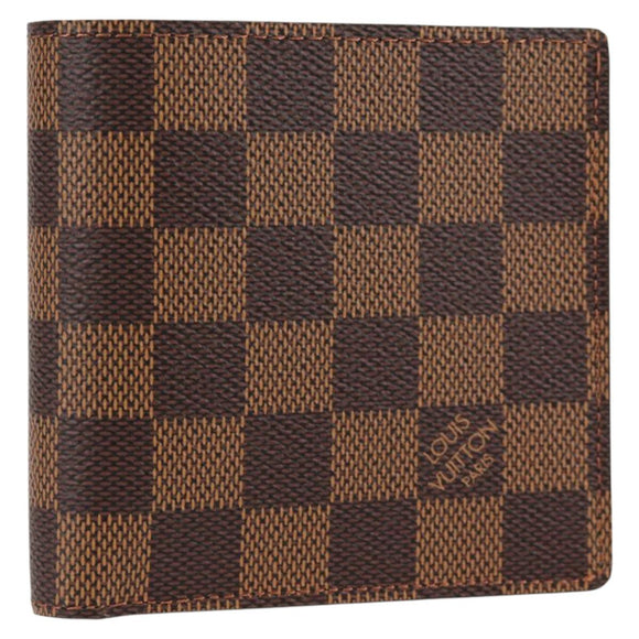 LOUIS VUITTON Damier Ebene Portefeuille Marco Bifold Wallet N61675 Auth 130510V