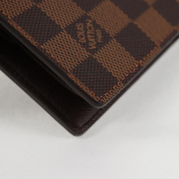 LOUIS VUITTON Damier Ebene Portefeuille Marco Bifold Wallet N61675 Auth 130510V