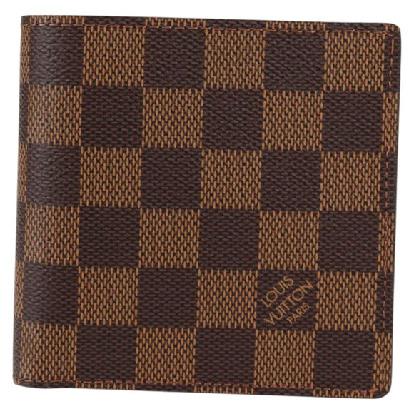 LOUIS VUITTON Damier Ebene Portefeuille Marco Bifold Wallet N61675 Auth 130510V