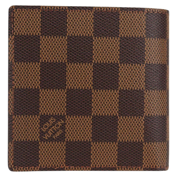 LOUIS VUITTON Damier Ebene Portefeuille Marco Bifold Wallet N61675 Auth 130510V