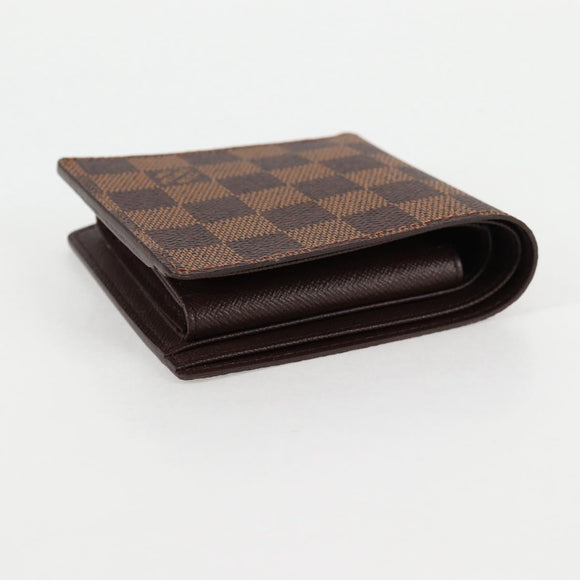 LOUIS VUITTON Damier Ebene Portefeuille Marco Bifold Wallet N61675 Auth 130510V