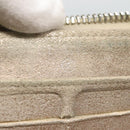 CHANEL Matelasse Long Wallet Suede Beige Silver CC Auth 130516-18