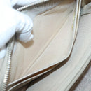 CHANEL Matelasse Long Wallet Suede Beige Silver CC Auth 130516-21