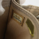 CHANEL Matelasse Long Wallet Suede Beige Silver CC Auth 130516-11