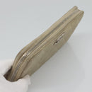 CHANEL Matelasse Long Wallet Suede Beige Silver CC Auth 130516-5