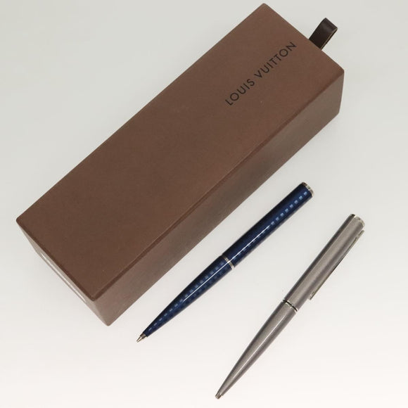 LOUIS VUITTON Jetligne Pen metal Blue LV Auth 130528