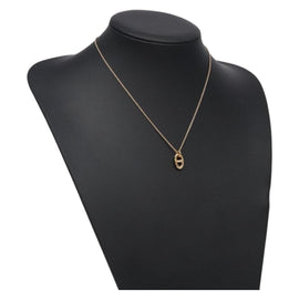 HERMES Chaine d'Ancreu Flandre Necklace 18K Gold 750 Gold Auth 130529M