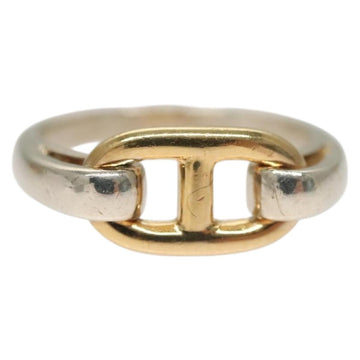 HERMES Shane Duncle Ring Ag925 Size 49 Silver Gold Auth 130538M - 0