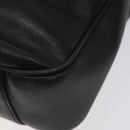 GUCCI Bamboo Hand Bag Leather Black Gold 001 1638 3754 Auth 130571-16