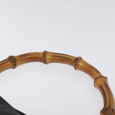 GUCCI Bamboo Hand Bag Leather Black Gold 001 0166 1638 Auth 130572-14