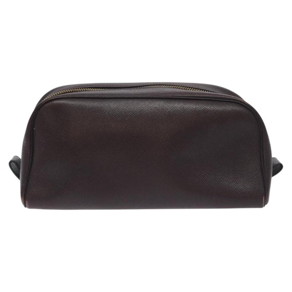 LOUIS VUITTON Taiga Trousse Toilette PM Clutch Bag Acajou M30226 LV Auth 130575