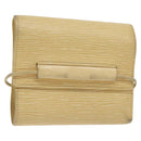 LOUIS VUITTON Epi Porte Monnaie Elastic Wallet Vanilla M6366A LV Auth 130577-1
