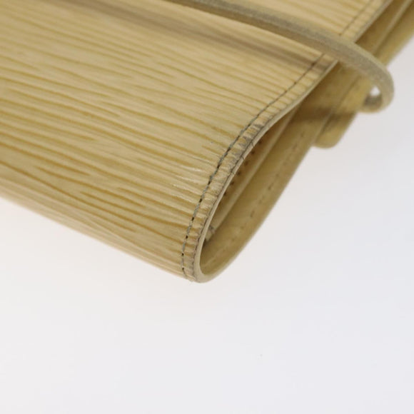 LOUIS VUITTON Epi Porte Monnaie Elastic Wallet Vanilla M6366A LV Auth 130577