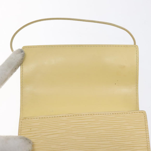LOUIS VUITTON Epi Porte Monnaie Elastic Wallet Vanilla M6366A LV Auth 130577