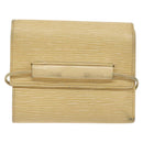 LOUIS VUITTON Epi Porte Monnaie Elastic Wallet Vanilla M6366A LV Auth 130577-13