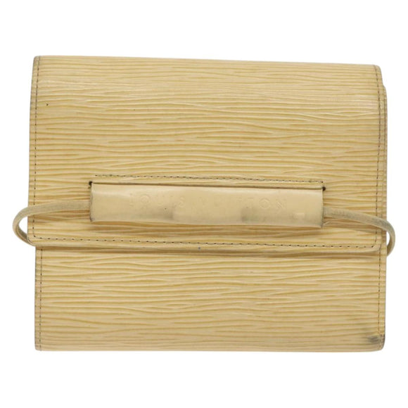 LOUIS VUITTON Epi Porte Monnaie Elastic Wallet Vanilla M6366A LV Auth 130577