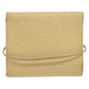 LOUIS VUITTON Epi Porte Monnaie Elastic Wallet Vanilla M6366A LV Auth 130577-2