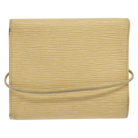 LOUIS VUITTON Epi Porte Monnaie Elastic Wallet Vanilla M6366A LV Auth 130577 - 0