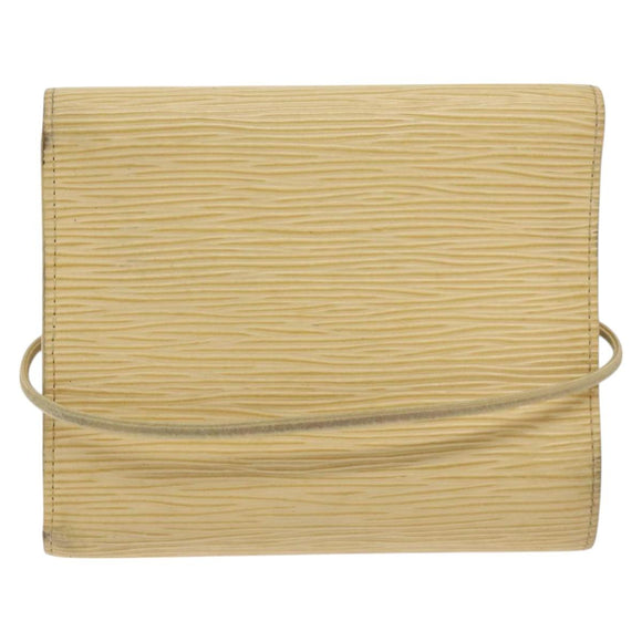 LOUIS VUITTON Epi Porte Monnaie Elastic Wallet Vanilla M6366A LV Auth 130577