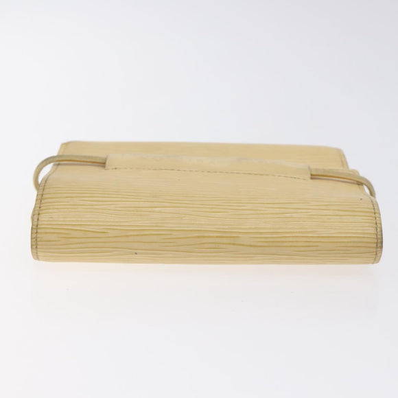 LOUIS VUITTON Epi Porte Monnaie Elastic Wallet Vanilla M6366A LV Auth 130577
