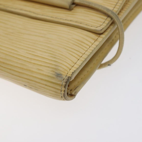 LOUIS VUITTON Epi Porte Monnaie Elastic Wallet Vanilla M6366A LV Auth 130577