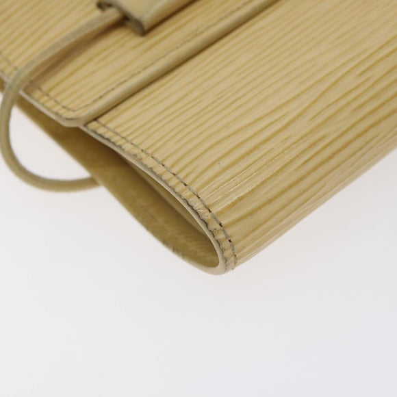 LOUIS VUITTON Epi Porte Monnaie Elastic Wallet Vanilla M6366A LV Auth 130577